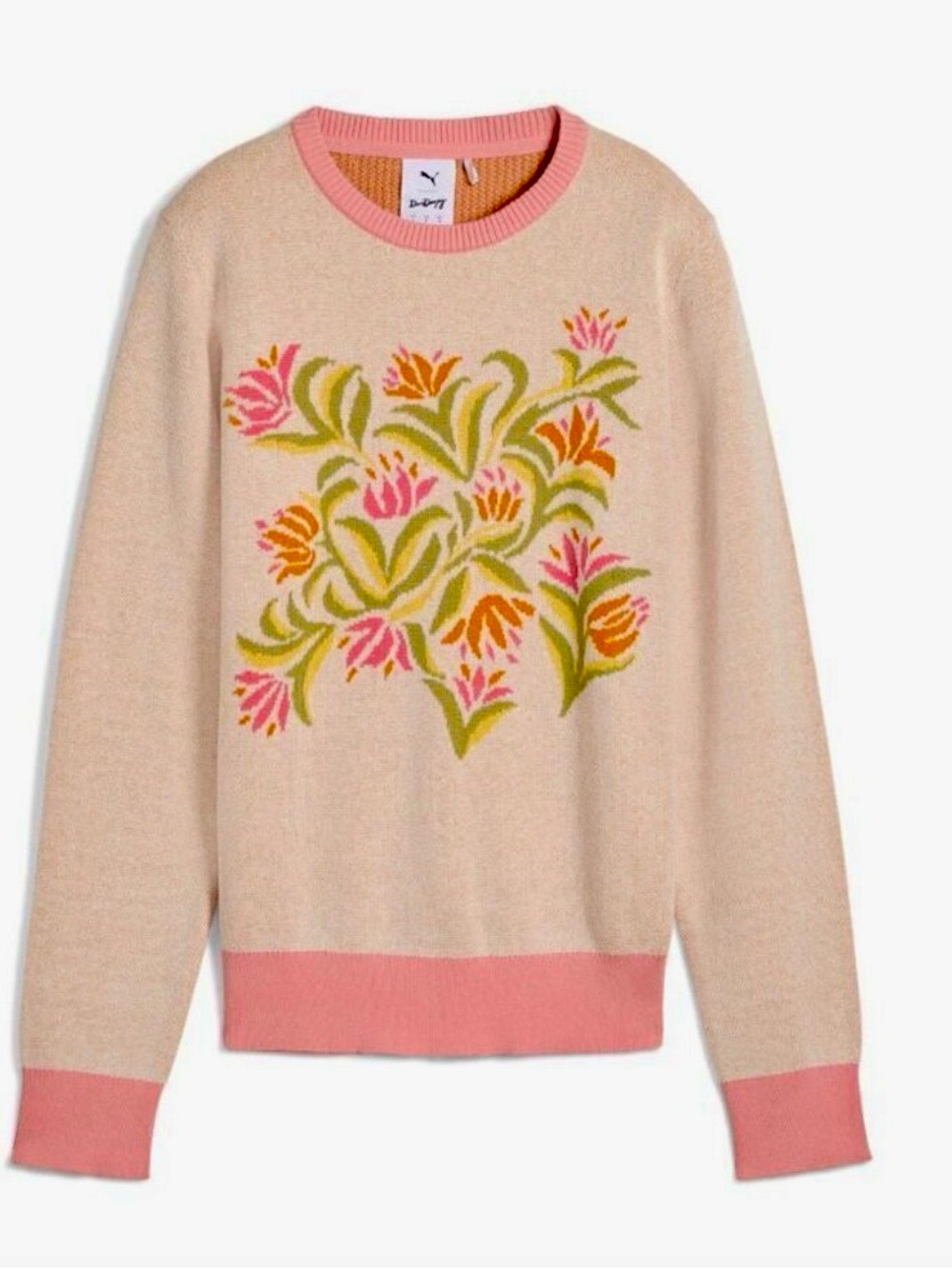 NWT! Puma Women's X Dani Dazey Floral
Crewneck Pullover Soft Golf Sweater